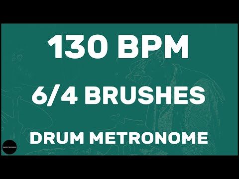 6/4 Brushes | Drum Metronome Loop | 130 BPM