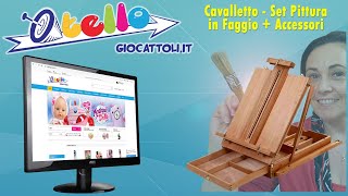 Cavalletto in faggio e Set Pittura completo di accessori.