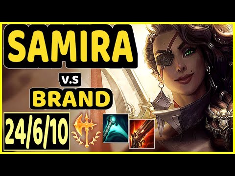 CHRISBERG (SAMIRA) vs BRAND - QUADRAKILL 24/6/10 KDA BOTTOM ADC CHALLENGER GAMEPLAY - EUW