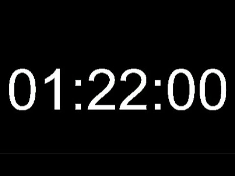 1 Hour 22 Minute Timer - 82 Minute Countdown - 4920 Seconds Alarm