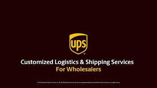 UPS Wholesale Logistics and Fulfillment Services from UPS
