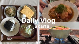 【VLOG】とある日のおうちごはん|だし巻き玉子|チキンおろし煮|もつ鍋風なべ|節約|ジャカルタ駐妻