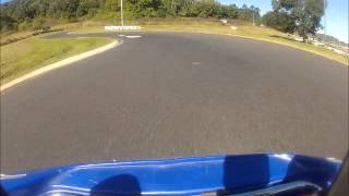 preview picture of video 'go kart crash at lismore kart club in a kt100j'