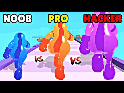 jelly clash 3d noob pro hacker jelly clash noob vs pro vs hacker gameplay