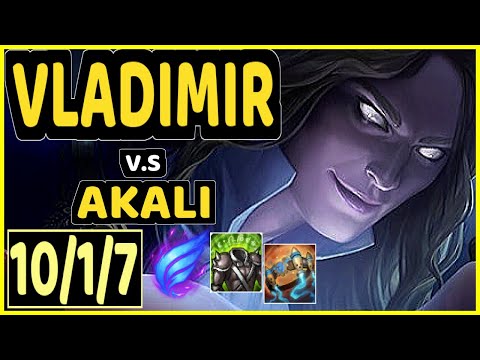 MYLON (VLADIMIR) vs AKALI - 10/1/7 KDA TOP GAMEPLAY - BR Ranked MASTER
