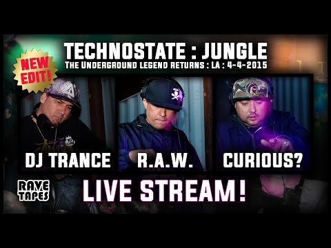 RAW - Curious - DJ Trance LIVE STREAM Technostate Jungle April 2015