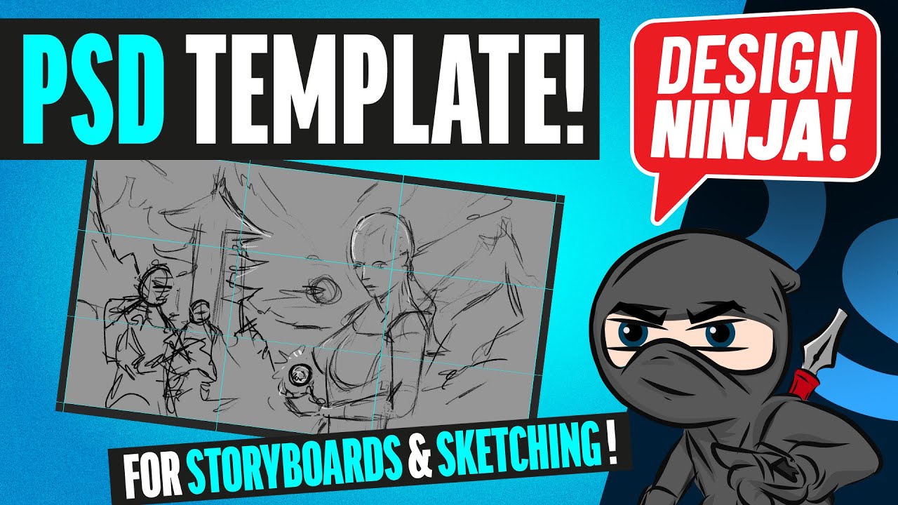 Set Up a PSD Storyboard Template for Storyboarding and Concept Art
