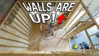 Framing the Bathroom Walls But They Keep Falling - THE SHOP Part 6