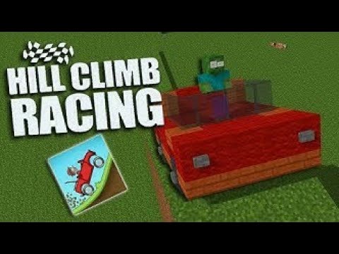 Monster School : HILL CLIMB RACING CHALLENGE - Minecraft Animation