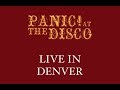 Panic At The Disco Live In Denver FULL DVD MOVIE VIDEO