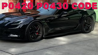 P0420 P0430 code on Corvette C7 and other GM cars.