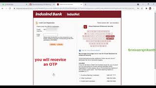 Indusind bank credit card net banking register login|how to generate indusind creditcard MPIN Telugu