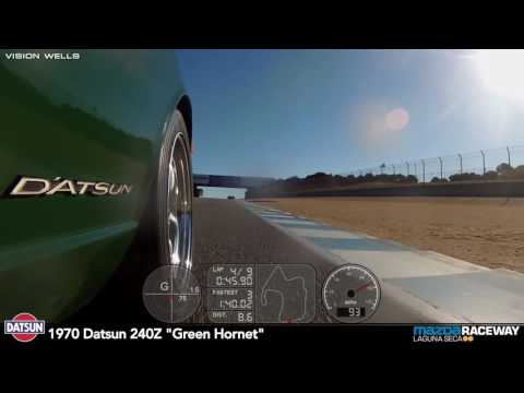 The Green Hornet 240Z  At the limit, Laguna Seca
