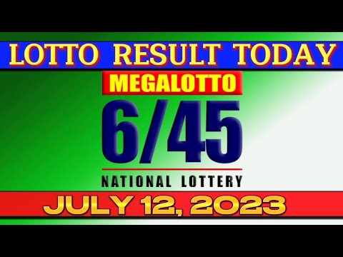 6/45 MEGA LOTTO 9PM RESULT TODAY JULY 12, 2023 #645megalotto #lottoresult #lottoresulttoday