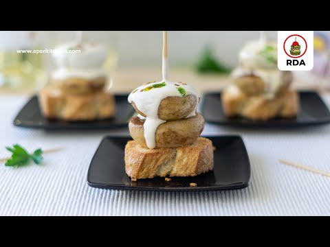PINTXO de CHAMPIÑONES y ALIOLI - RECETA de PINTXOS VASCOS #93