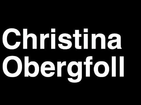 How to Pronounce Christina Obergfoll Germany Silver Medal Javelin Throw London 2012 Olympics Video