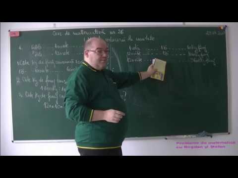 26. Metode de rezolvare a problemelor - Metoda reducerii la unitate (I)