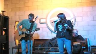 Sara a singer/songwriter performing with Bill at a open mic in Arizona
