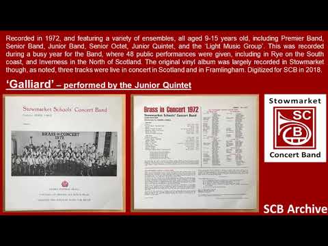 Galliard - Stowmarket Concert Band - archive recording - Brass In Concert 1972