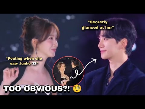 Yoona and Junho Suspicious Moments at AAA Awards, They are flirting secretly!? 🤭 (Analysis)