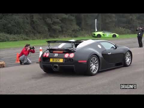 Bugatti Veyron Vs Ferrari 458 Italia Drag Race   ANIMAL