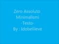 TESTO Zero Assoluto - Minimalismi 