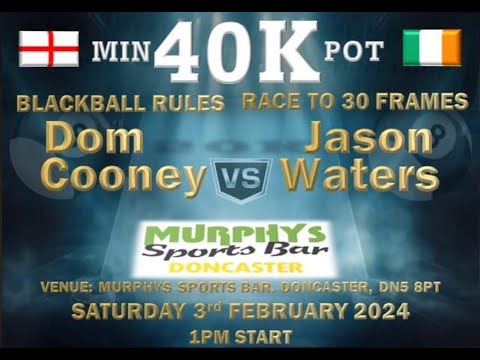 Jason Waters v Dom Cooney | £50,000 Pot | Blackball Rules