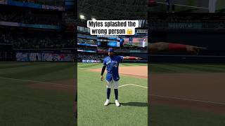 Myles Straw splashed Kazuma Okamoto AND Hazel Mae ???????? #MLB #BlueJays #Toronto