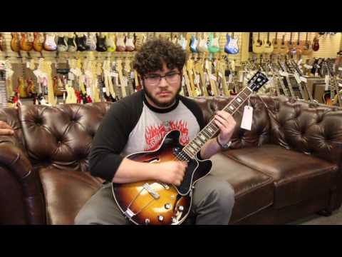 Sam Aronson playing Gibson ES-390 here at Norman's Rare Guitars