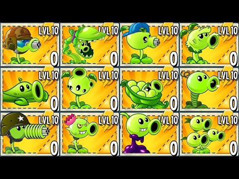 PvZ2 Every PEASHOOTER Plants vs 99 Brickhead Frozen with 5Plant Food ?