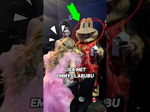 LISA WAS SHOCKED WHEN SHE SAW MR. LABUBU AT THE EMMYS AWARD 🤣 #lisa #lalisa #lisamanoban