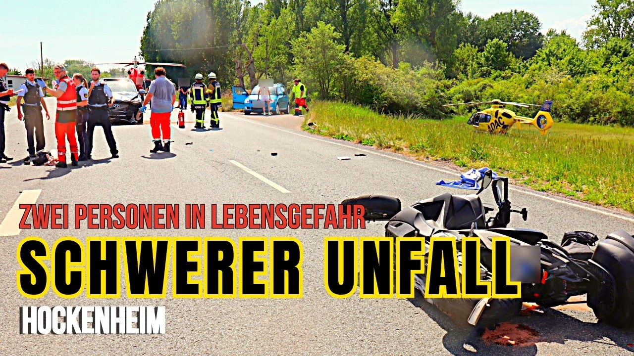 Schwerer Unfall bei Hockenheim – Zwei Menschen lebensgefährlich verletzt