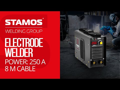 video - Electrode Welder - 250 A - 8 m cable - Hot Start - PRO