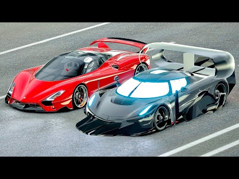 Koenigsegg 700+ Concept vs SSC Tuatara Track Edition - Drag Race 20 KM