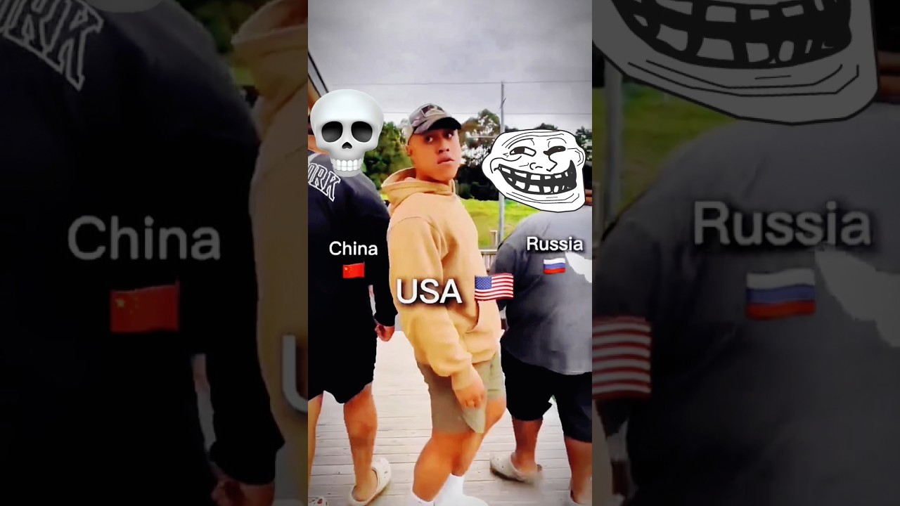 USA vs China & Russia 🇺🇸💀 | Epic Troll Face Meme War | Shorts