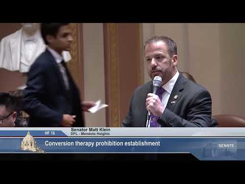 Senator Matt Klein Speech on Conversion Therapy Ban