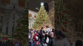 BRYANT PARK WINTER VILLAGE ON A SATURDAY NIGHT🎄 #newyork #bryantpark #nyc #christmas #wintervillage