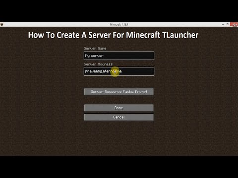 How To Create A Server For Minecraft TLauncher (New Version)