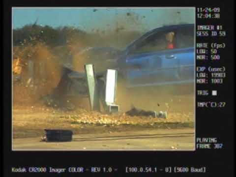 SoftStop Guardrail Crash Test 3-34 with Small Car