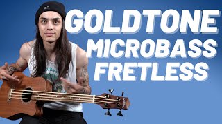 Video thumbnail for Goldtone Microbass Fretless | Rubber Band Strings??? | Kris' Super Rad Bass Demos | by Uhlik Music