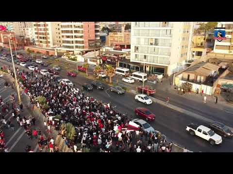 "La hinchada alentando al Popular en Antofagasta - Garra Blanca - Colo Colo -" Barra: Garra Blanca • Club: Colo-Colo