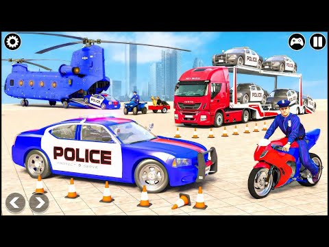 All Police Officer Cars Parking in Multi-Storey Truck - Police Car City Driving - Android Gameplay