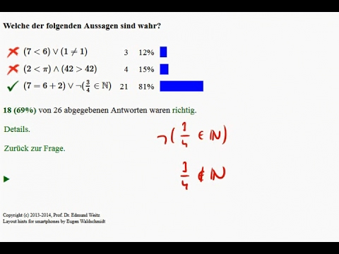 Aussagenlogik - Konjunktion, Disjunktion, Negation