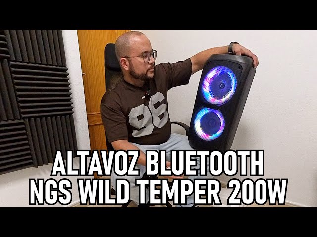 Vídeo relacionado con NGS Wild Space 2 - Altavoz Portátil, Compatible con Tecnología Bluetooth, True Wireless Stereo, Subwoofer + Doble Tweeter, Micro SD/USB/AUX IN, Ruedas, Color Negro
