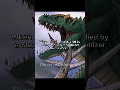 Is this the most brutal death in the fossil record ? #dinosaur #prehistoric #allosaurus #stegosaurus