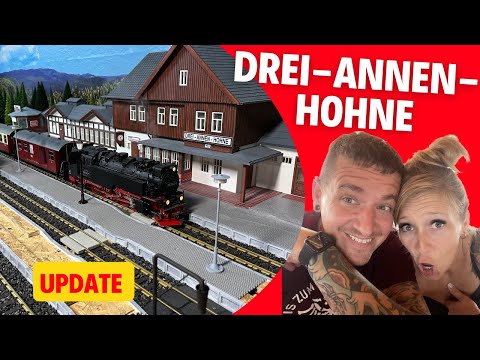 Drei-Annen-Hohne Station in the Harz Mountains - first platforms & over 100 new trees /Model Rail...