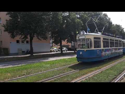 Trambahn M-Wagen in München Giesing
