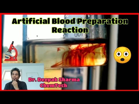 Artificial blood by chemical reaction| Potassium thiocyanate and ferric Chloride reaction