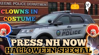 *CLOWN COPS* IN COSTUME/FLASHLIGHT BAFFOON OBSTRUCTS PRESS NH NOW KEENE, NH *HALLOWEEN SPECIAL*