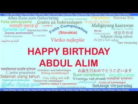 AbdulAlim   Languages Idiomas - Happy Birthday